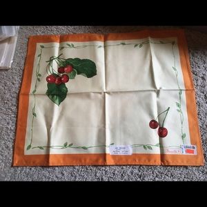 NWT PAIR of cherry Beauville cloth placemats